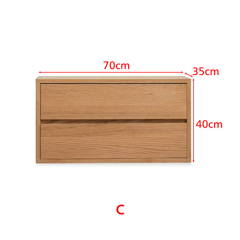 Graded Solid American Oak Wood Floor-standing Modular Storage Cabinet Chest Set for Home