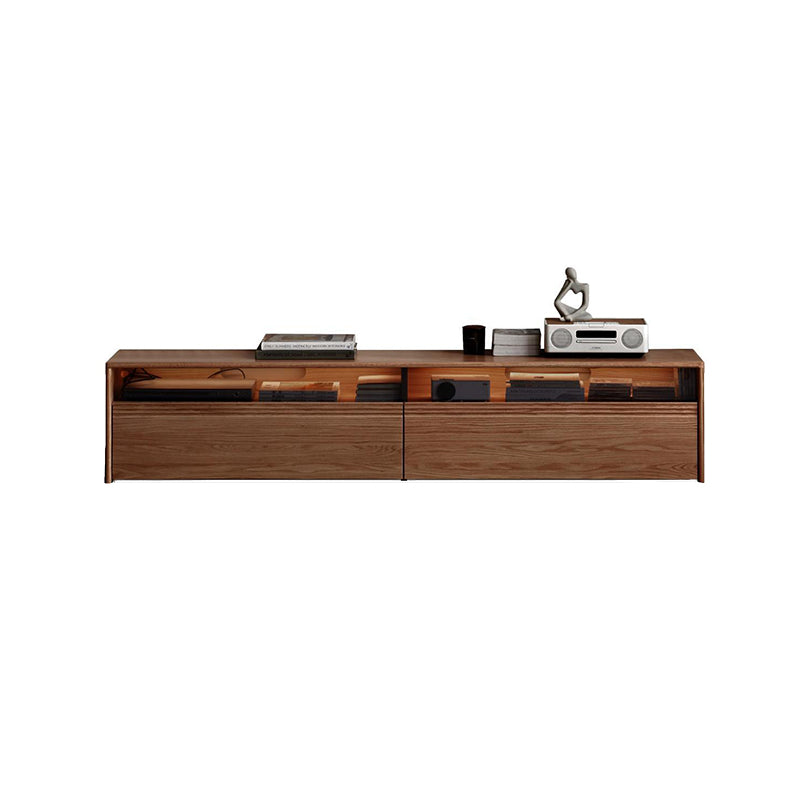 Raymond 1.8m/2.0m/2.2m/2.4m FAS-Graded Solid American Oak Wood TV Stand/Entertainment Unit With Lighting