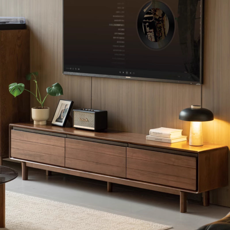 Bernadette 2m/2.2m FAS-Graded Solid Black Walnut Wood TV Stand/Entertainment Unit