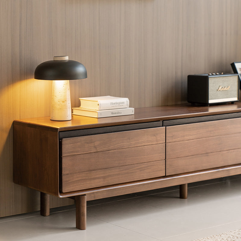 Bernadette 2m/2.2m FAS-Graded Solid Black Walnut Wood TV Stand/Entertainment Unit