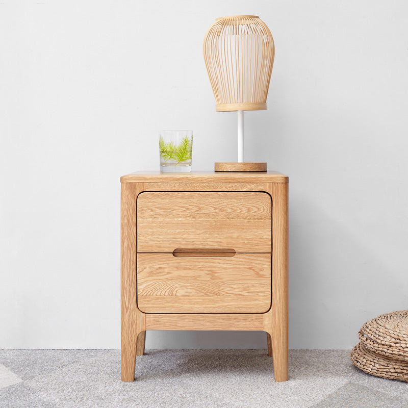 Elizabeth FAS-Graded Solid American Oak Wood Side Table with Drawer