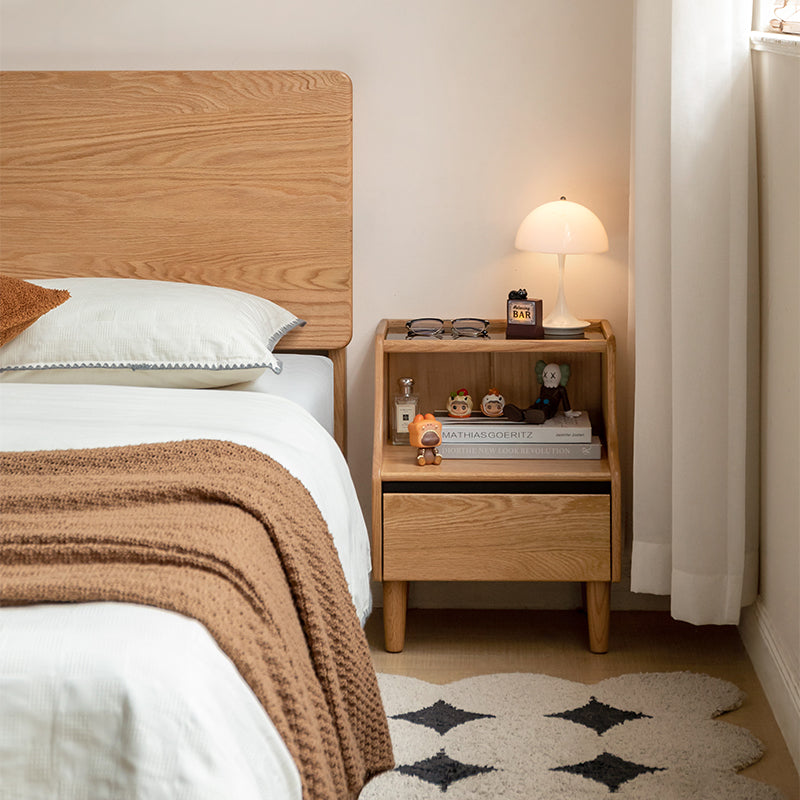 Keith Rubberwood Side Table with Drawer