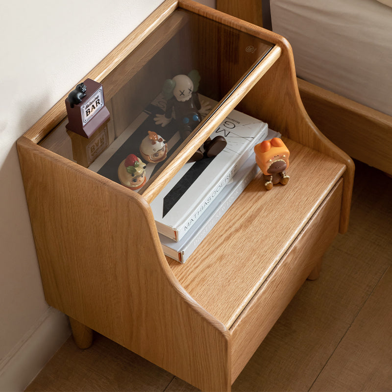 Keith Rubberwood Side Table with Drawer