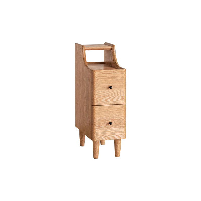 Kenneth 0.2m/0.3m FAS-Graded Solid American Oak Wood Side Table/Bedside Table with Drawer