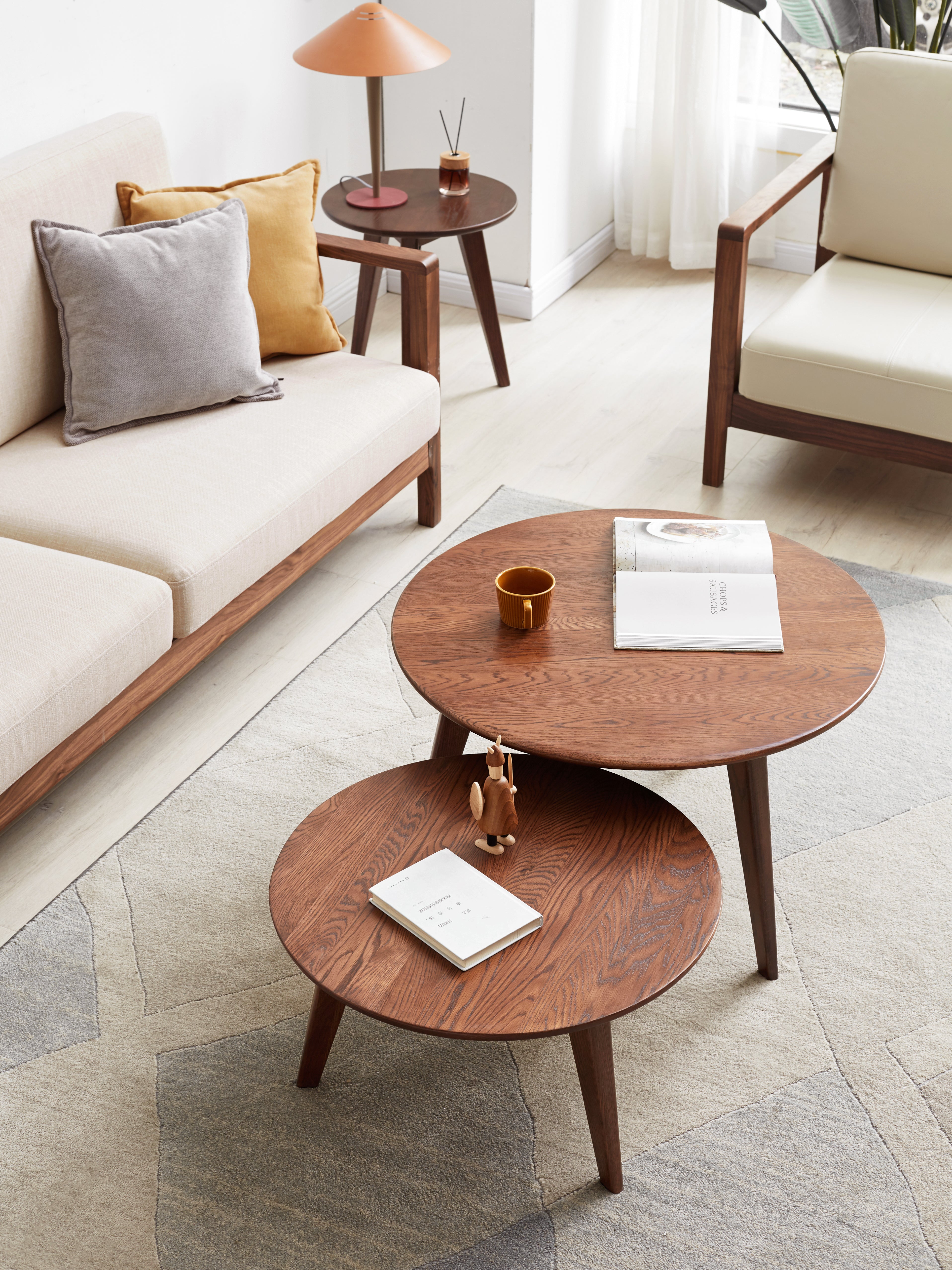 Daubs FAS Graded Solid American Oak Coffee Table and Side Table