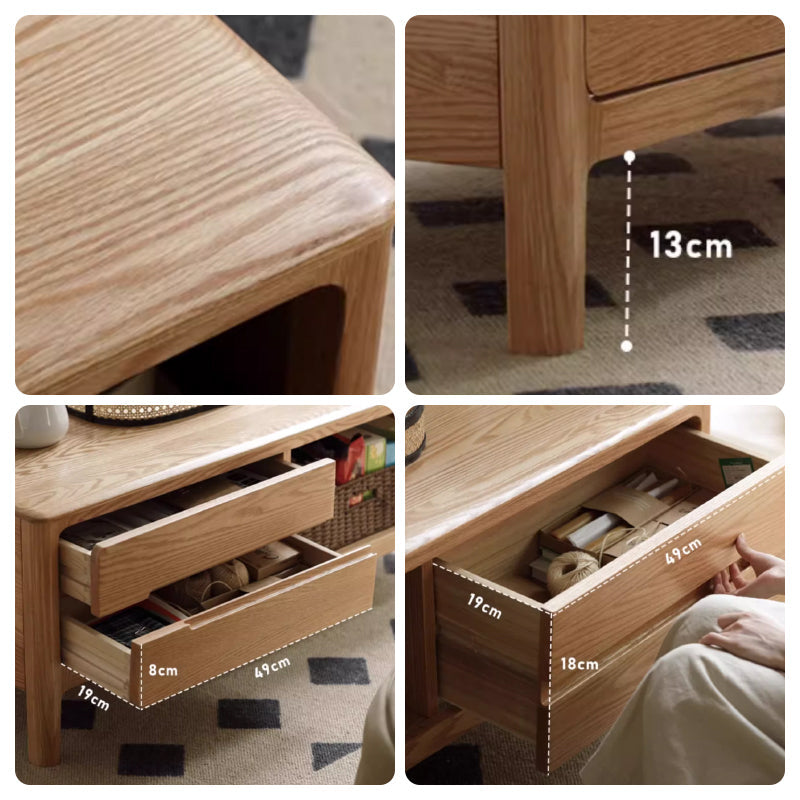 Gretchen FAS Graded Solid American Oak Coffee Table With Drawer