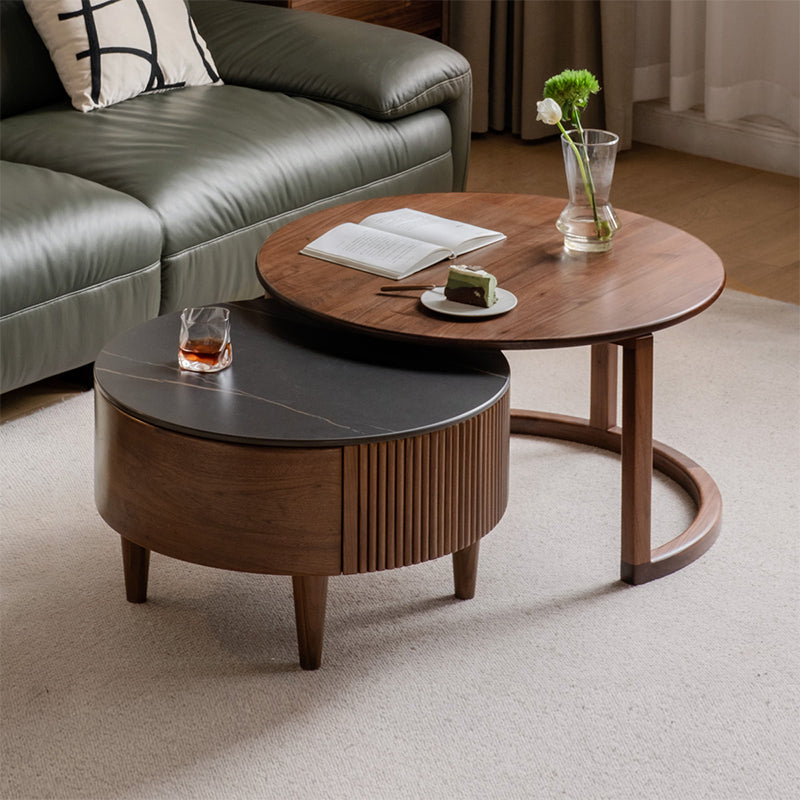 Thomas FAS-Graded Solid Black Walnut Wood Coffee Table and Side Table