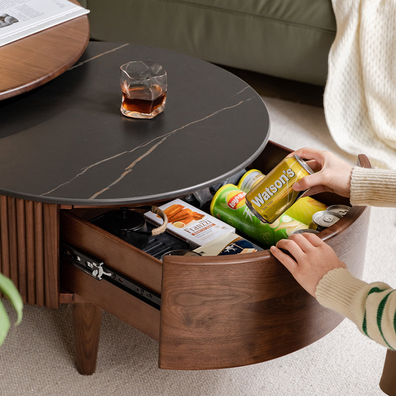 Thomas FAS-Graded Solid Black Walnut Wood Coffee Table and Side Table