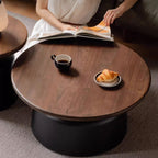 Brendan FAS-Graded Solid Black Walnut Wood Top Twin-Set Coffee Table with Side Table Set