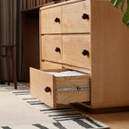 Isadore 120cm Solid Beech Wood Multi-Drawer Bedside Storage Cabinet for Home