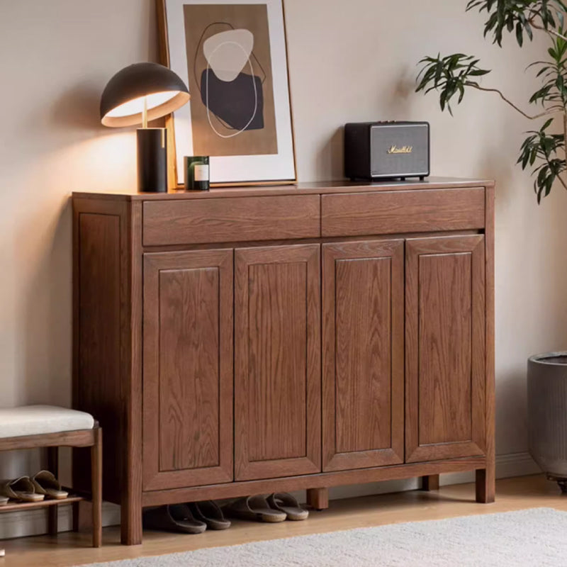 1.5m FAS-Graded Solid Fraxinus Mandshurica Wood Shoe Cabinet with Drawers/Shoe Case