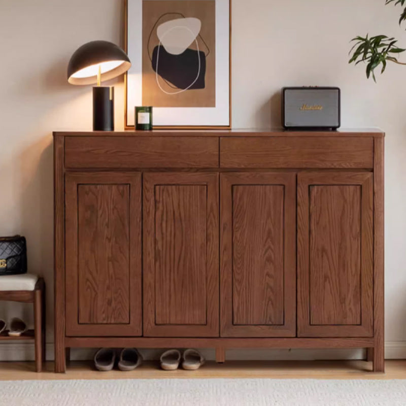 1.5m FAS-Graded Solid Fraxinus Mandshurica Wood Shoe Cabinet with Drawers/Shoe Case