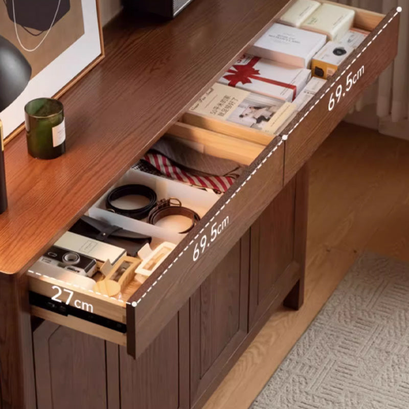 1.5m FAS-Graded Solid Fraxinus Mandshurica Wood Shoe Cabinet with Drawers/Shoe Case