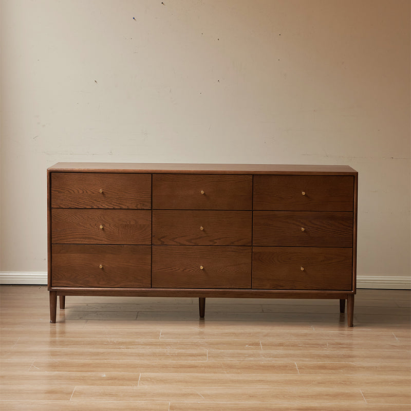 Geoffrey 61cm/111cm/135cm/165cm FAS-Graded Solid American Oak Wood Bedside Storage Cabinet For Home