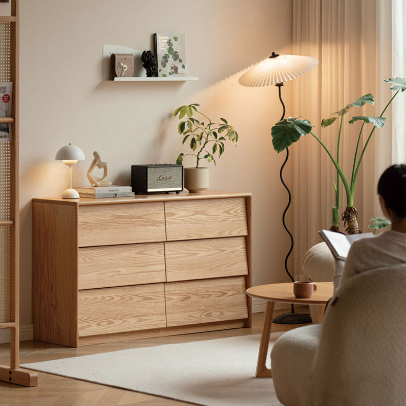 Shirley 0.61m/1.21m FAS Graded Solid Oak Wood Multi-Drawer Bedside Storage Cabinet for Home