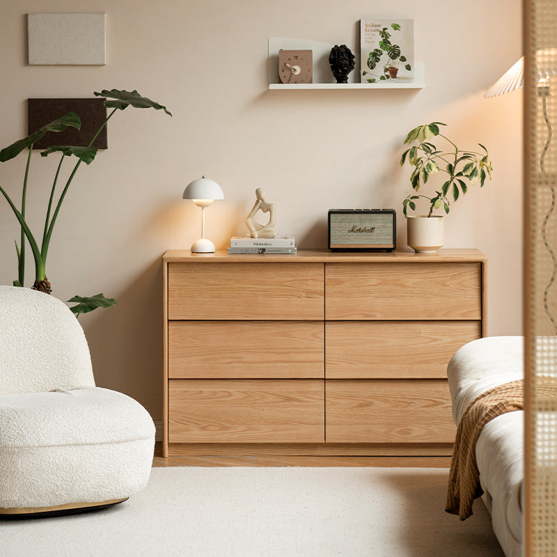 Shirley 0.61m/1.21m FAS Graded Solid Oak Wood Multi-Drawer Bedside Storage Cabinet for Home