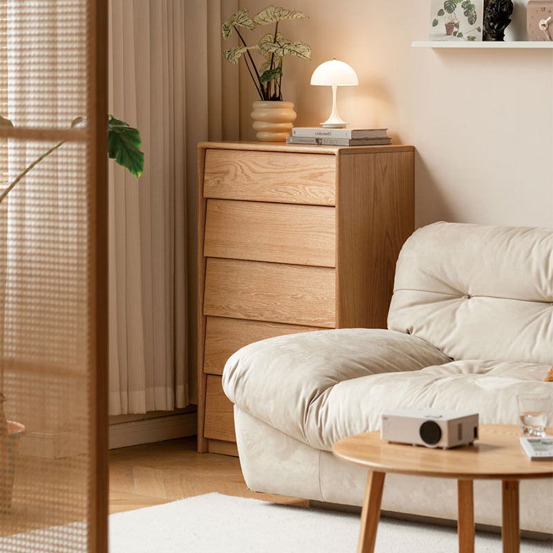 Shirley 0.61m/1.21m FAS Graded Solid Oak Wood Multi-Drawer Bedside Storage Cabinet for Home