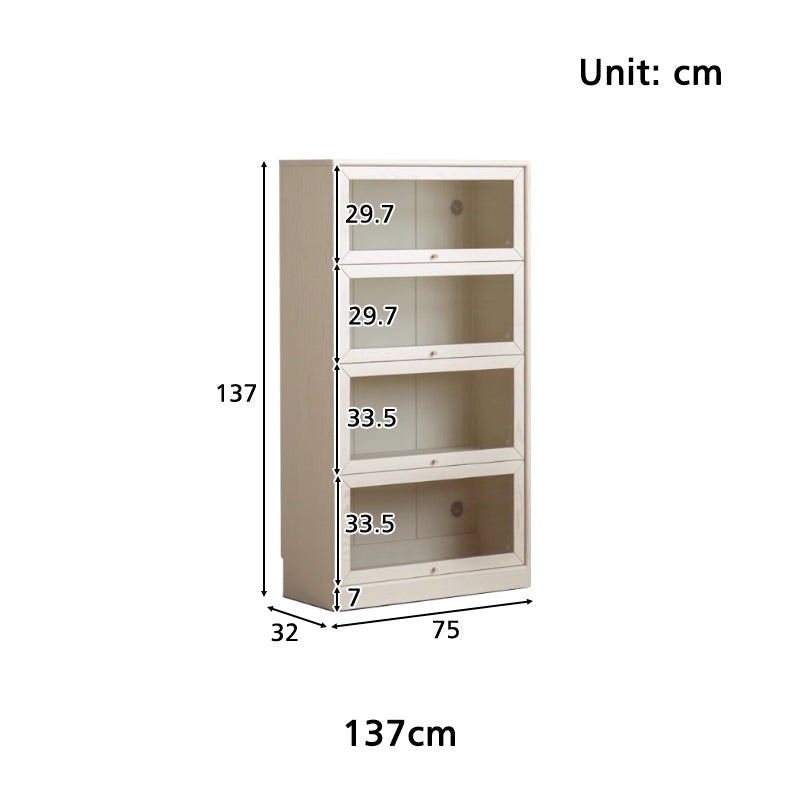 Jared FAS-Graded Solid American Oak Wood Floor-standing Bookcase Bookshelf/Storage Rack With Light Multiple Size