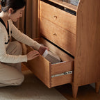 Caius 0.8m FAS-Graded Solid Cherry Wood Bookcase Bookshelf/Storage Rack With Light