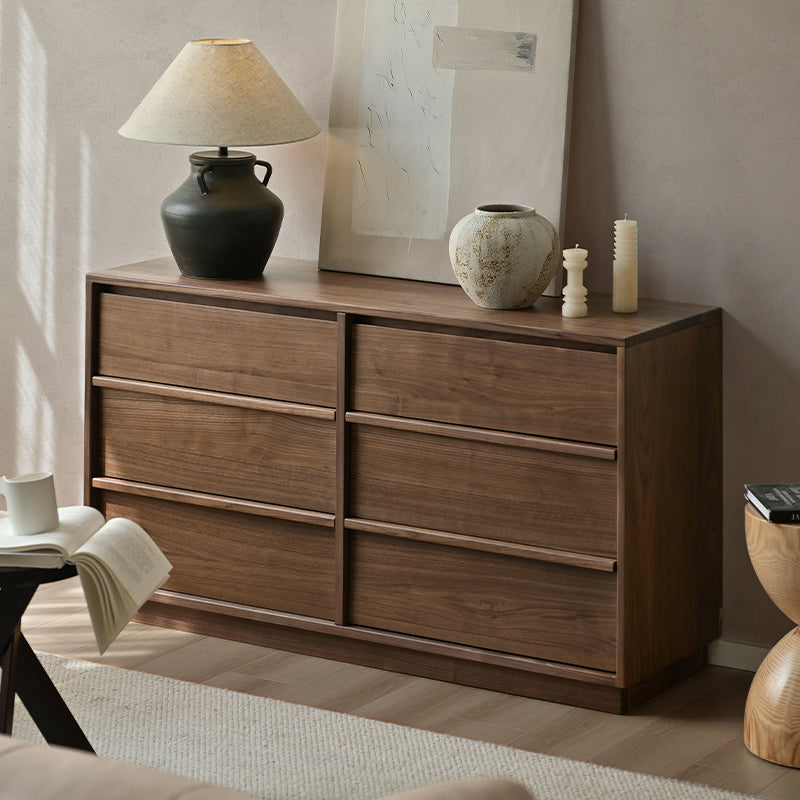 Carmela 131cm FAS-Graded Solid Black Walnut Wood Bedside Storage Cabinet For Home Walnut