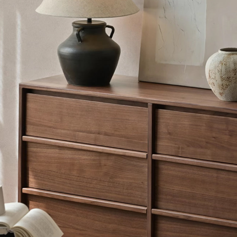 Carmela 131cm FAS-Graded Solid Black Walnut Wood Bedside Storage Cabinet For Home Walnut