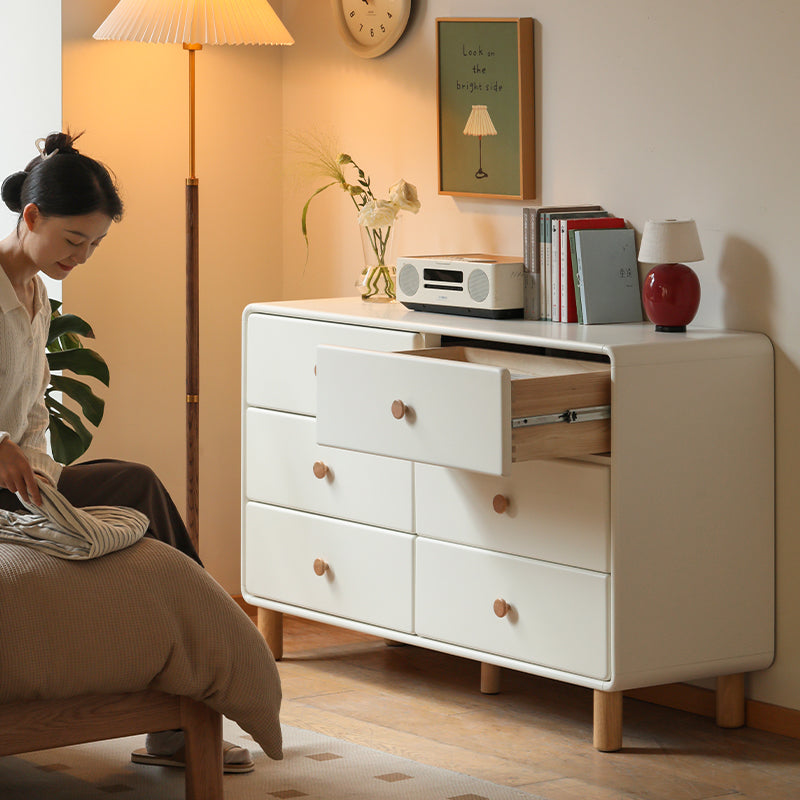 Terry 0.51m/1.31m FAS Graded Solid Liriodendron Multi-Drawer Bedside Storage Cabinet for Home