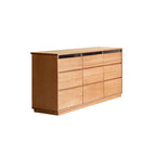 Jesse 1.65m FAS-Graded Solid Cherry Wood Multi-Drawer Bedside Storage Cabinet for Home