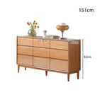 Katie FAS-Graded Solid Cherry Wood Multi-Drawer Bedside Storage Cabinet for Home Multiple Size