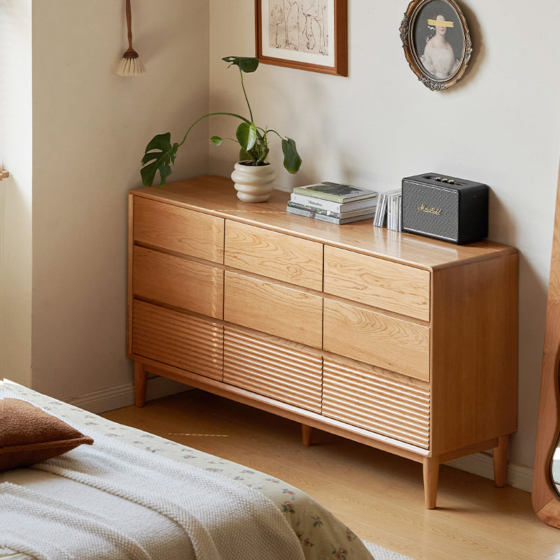 Katie FAS-Graded Solid Cherry Wood Multi-Drawer Bedside Storage Cabinet for Home Multiple Size