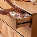 Martin 1.5m FAS-Graded Solid Cherry Wood Multi-Drawer Bedside Storage Cabinet for Home