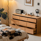Martin 1.5m FAS-Graded Solid Cherry Wood Multi-Drawer Bedside Storage Cabinet for Home