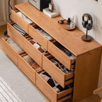 Martin 1.5m FAS-Graded Solid Cherry Wood Multi-Drawer Bedside Storage Cabinet for Home