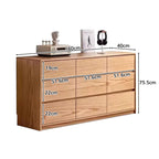 Travis 0.81m/1.6m FAS-Graded Solid American Oak Wood Multi-Drawer Bedside Storage Cabinet for Home