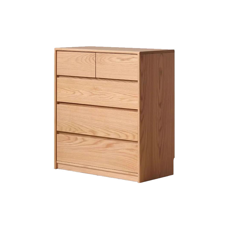 Travis 0.81m/1.6m FAS-Graded Solid American Oak Wood Multi-Drawer Bedside Storage Cabinet for Home