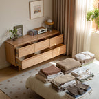 Richard 121.2cm/166cm FAS-Graded Solid American Oak Wood Multi-Drawer Bedside Storage Cabinet for Home