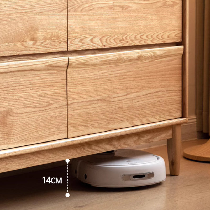 Richard 121.2cm/166cm FAS-Graded Solid American Oak Wood Multi-Drawer Bedside Storage Cabinet for Home