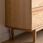 Richard 121.2cm/166cm FAS-Graded Solid American Oak Wood Multi-Drawer Bedside Storage Cabinet for Home