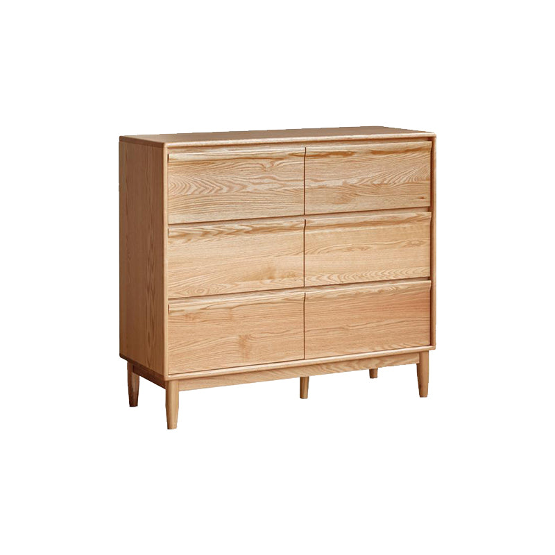Richard 121.2cm/166cm FAS-Graded Solid American Oak Wood Multi-Drawer Bedside Storage Cabinet for Home