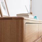 Robert 1.4m FAS-Graded Solid American Oak Wood Multi-Drawer Bedside Storage Cabinet for Home