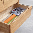 Robert 1.4m FAS-Graded Solid American Oak Wood Multi-Drawer Bedside Storage Cabinet for Home