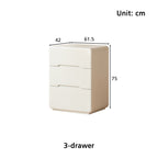 Michelle Rubberwood Multi-Drawer Bedside Storage Cabinet for Home White