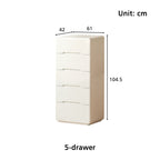 Michelle Rubberwood Multi-Drawer Bedside Storage Cabinet for Home White
