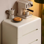 Michelle Rubberwood Multi-Drawer Bedside Storage Cabinet for Home White