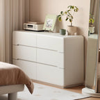 Michelle Rubberwood Multi-Drawer Bedside Storage Cabinet for Home White