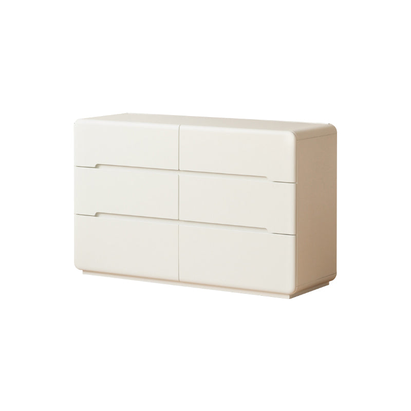 Michelle Rubberwood Multi-Drawer Bedside Storage Cabinet for Home White