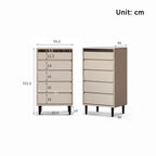 Lillian FAS-Graded Solid Liriodendron Wood Multi-Drawer Bedside Storage Cabinet for Home Grey