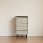 Lillian FAS-Graded Solid Liriodendron Wood Multi-Drawer Bedside Storage Cabinet for Home Grey