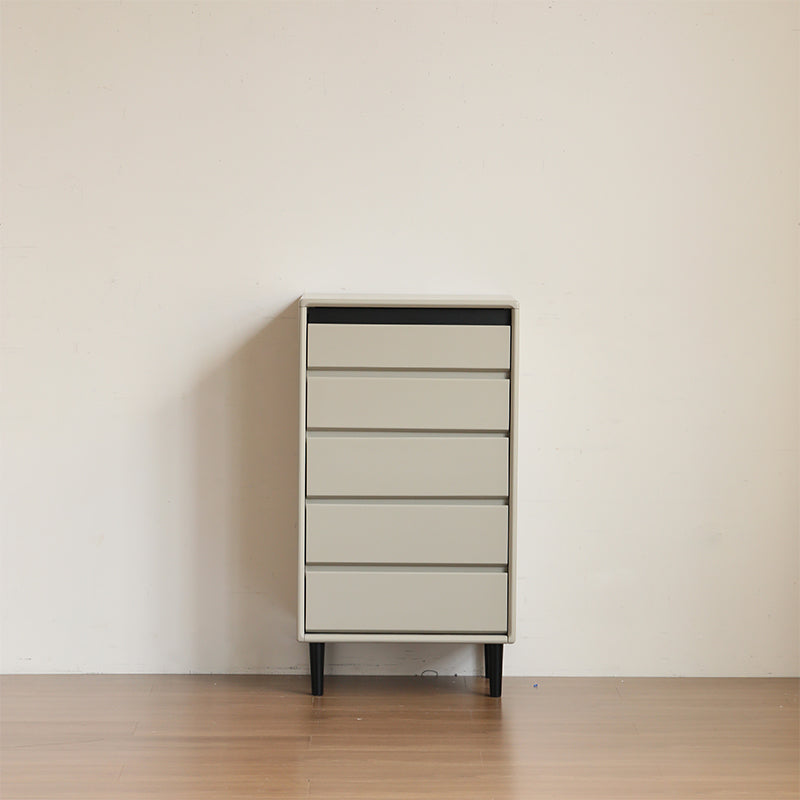 Lillian FAS-Graded Solid Liriodendron Wood Multi-Drawer Bedside Storage Cabinet for Home Grey