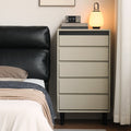 Lillian FAS-Graded Solid Liriodendron Wood Multi-Drawer Bedside Storage Cabinet for Home Grey