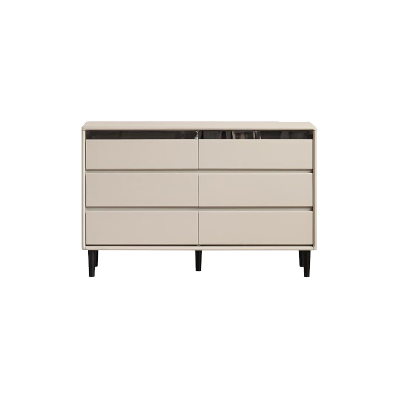 Lillian FAS-Graded Solid Liriodendron Wood Multi-Drawer Bedside Storage Cabinet for Home Grey